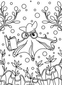 Image of Squid coloring page